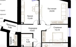 Продажа 3-комнатной квартиры, 105.22 м², ул. Жошы хана, дом  12/3 - Продажа квартир в Астане