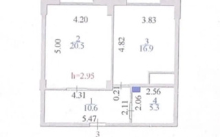 Продажа 1-комнатной квартиры, 53.3 м², пр. Момышулы, дом  2в - Продажа  однокомнатных квартир в Астане с фото