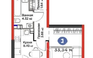 Продажа 1-комнатной квартиры, 34 м², мкр-н Гажайып, дом  11/15а - Продажа  однокомнатных квартир в Алматы с фото