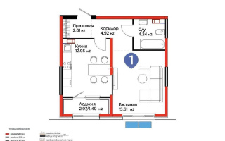 Продажа 1-комнатной квартиры, 41.77 м², ул. Тараз, дом  8/1 стр - Продажа квартир в Алматы