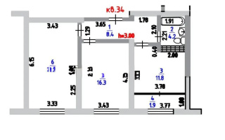 Продажа 2-комнатной квартиры, 64.2 м², ул. Торекулова, дом  95 - Продажа квартир в Алматы