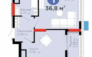 Продажа 1-комнатной квартиры, 36.8 м², ул. Е-796, дом  1 стр - Продажа  однокомнатных квартир в новостройках Астаны