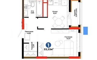 Продажа 1-комнатной квартиры, 33.33 м² - Продажа однокомнатных квартир в р-не Нура Астаны
