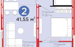 Продажа 2-комнатной квартиры, 41.55 м², ул. Е-103, дом  5 - Продажа  двухкомнатных квартир в Астане