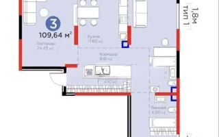 Продажа 3-комнатной квартиры, 110 м², Кульджинский тракт, дом  9/6а - Продажа  трехкомнатных квартир в новостройках Алматы