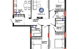 Продажа 4-комнатной квартиры, 114.75 м², ул. Е-900, дом  8 - Продажа  четырехкомнатных квартир в Астане без посредников