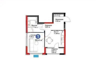 Продажа 1-комнатной квартиры, 39.4 м², ул. Момышулы, дом  11/14а - Продажа  однокомнатных квартир в Алматы с фото