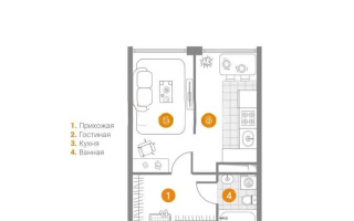 Продажа 1-комнатной квартиры, 35.6 м², пр. Алатау, дом  12а/1 - Продажа  однокомнатных квартир в Алматы с фото