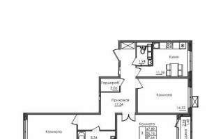 Продажа 3-комнатной квартиры, 87.64 м², ул. Е-117, дом  45 стр - Продажа  трехкомнатных квартир в новостройках Астаны