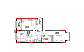 Продажа 3-комнатной квартиры, 75 м² - Продажа квартир в новостройках Астаны без посредников - страница 83