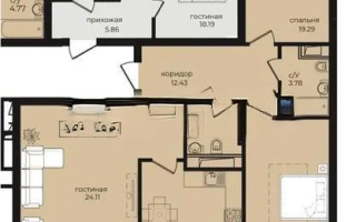 Продажа 3-комнатной квартиры, 96.23 м², ул. Анет баба, дом  4 - Продажа квартир в новостройках Астаны