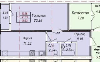 Продажа 1-комнатной квартиры, 49.3 м² - Продажа квартир в Астане без посредников