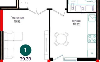 Продажа 1-комнатной квартиры, 39.39 м² - Продажа квартир в Астане в р-не Сарыарка