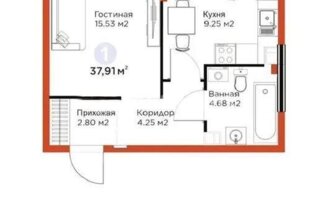 Продажа 1-комнатной квартиры, 37.91 м² - Продажа квартир в монолитно-каркасном доме в Казахстане - страница 6