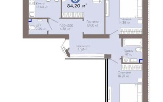 Продажа 3-комнатной квартиры, 84.2 м² - Продажа квартир в новостройках Астаны без посредников