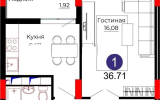 Продажа 1-комнатной квартиры, 36.71 м², ул. Казыбек би, дом  41/1 - Продажа  однокомнатных квартир в Астане без посредников