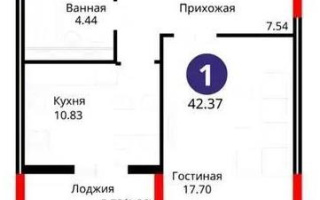 Продажа 1-комнатной квартиры, 42.37 м², ул. Е-429, дом  14 - Продажа  однокомнатных квартир в новостройках Астаны без посредников
