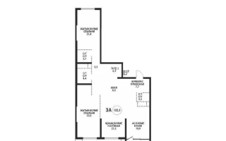 Продажа 3-комнатной квартиры, 122.3 м², ул. Розыбакиева, дом  197/2 - Продажа  трехкомнатных квартир в Алматы