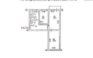 Продажа 3-комнатной квартиры, 58 м²