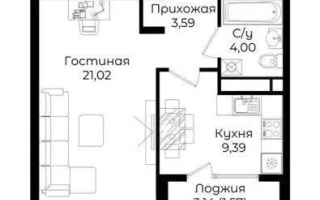Продажа 1-комнатной квартиры, 39.57 м², ул. Ауэзова, дом  3г/2 - Продажа  однокомнатных квартир в новостройках Алматы без посредников