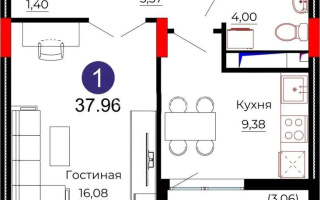 Продажа 1-комнатной квартиры, 38 м², ул. Казыбек би, дом  41/1 - Продажа  однокомнатных квартир в новостройках Астаны с фото