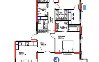 Продажа 4-комнатной квартиры, 153 м², ул. Мухамедханова, дом  6/1 стр - Продажа  четырехкомнатных квартир в Астане с фото