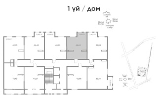 Продажа 2-комнатной квартиры, 45.7 м², пр. Райымбека, дом  349/1 - Продажа  двухкомнатных квартир в новостройках Алматы без посредников с фото