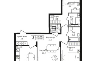 Продажа 3-комнатной квартиры, 88.4 м², пр. Тауелсыздык, дом  38/4 стр - Продажа  трехкомнатных квартир в новостройках Астаны