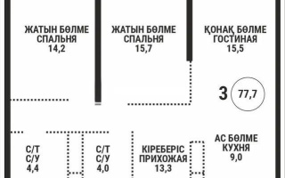 Продажа 3-комнатной квартиры, 77.7 м², ул. Розыбакиева, дом  197/2 - Продажа  трехкомнатных квартир в новостройках Алматы без посредников с фото