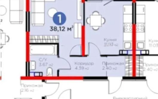 Продажа 1-комнатной квартиры, 38 м², ул. Тараз, дом  8/1 стр - Продажа квартир в Алматы