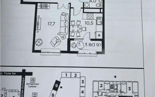 Продажа 1-комнатной квартиры, 44.8 м², ул. Утеген батыра, дом  11в - Продажа квартир в новостройках Алматы без посредников с фото