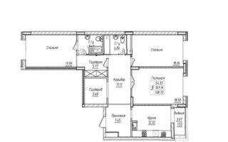 Продажа 3-комнатной квартиры, 108.61 м², ул. Казыбек би, дом  21 - Продажа  трехкомнатных квартир в Астане с фото
