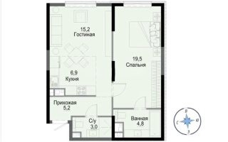 Продажа 2-комнатной квартиры, 56.3 м², ул. Жандосова, дом  94а - Продажа квартир в новостройках Алматы