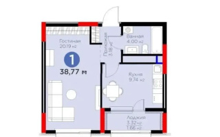 Продажа 1-комнатной квартиры, 38 м², пр. Туран, дом  57/1 - Продажа  однокомнатных квартир в Астане без посредников с фото