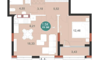 Продажа 2-комнатной квартиры, 52 м², ул. Е-496, дом  6 - Продажа квартир в Казахстане