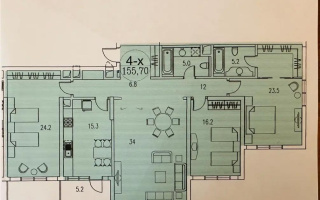 Продажа 4-комнатной квартиры, 162 м², ул. Кабанбай батыра, дом  49 - Продажа  четырехкомнатных квартир в новостройках Алматы с фото