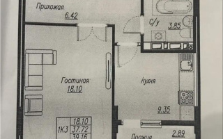 Продажа 2-комнатной квартиры, 39.16 м², ул. Е-496, дом  8 стр - Продажа квартир в Астане без посредников