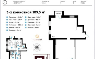 Продажа 3-комнатной квартиры, 117 м², мкр-н Гульдер-1, дом  Столичный - Продажа  трехкомнатных квартир в новостройках Караганды