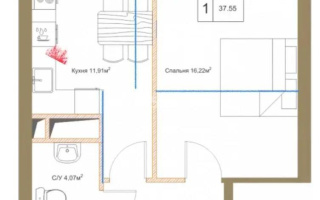 Продажа 1-комнатной квартиры, 38 м², ул. Си Синхая, дом  17 - Продажа  однокомнатных квартир в новостройках Алматы с фото