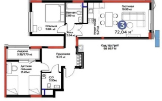 Продажа 3-комнатной квартиры, 72 м² - Продажа трехкомнатных квартир в р-не Есиль Астаны
