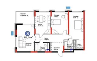 Продажа 3-комнатной квартиры, 114 м² - Продажа трехкомнатных квартир в блочном доме в Казахстане - страница 38