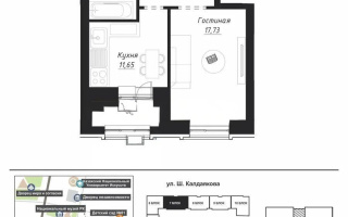 Продажа 1-комнатной квартиры, 41.33 м², ул. Калдаякова, дом  14 стр - Продажа  однокомнатных квартир в Астане с фото