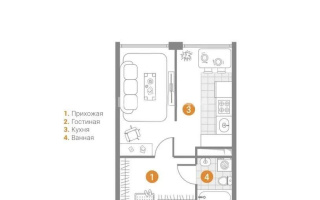 Продажа 2-комнатной квартиры, 35.1 м², пр. Алатау, дом  12а/1 - Продажа  двухкомнатных квартир в новостройках Алматы без посредников