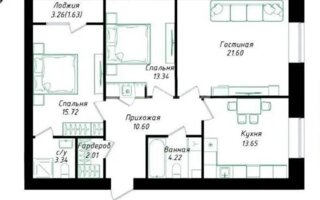 Продажа 3-комнатной квартиры, 86.11 м²