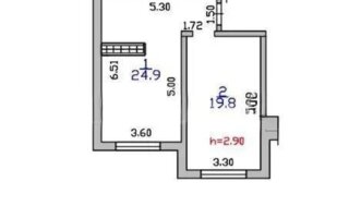 Продажа 2-комнатной квартиры, 44.7 м²