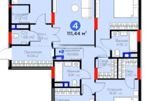 Продажа 4-комнатной квартиры, 112 м², пр. Туран, дом  57/5 - Продажа  четырехкомнатных квартир в новостройках Астаны без посредников