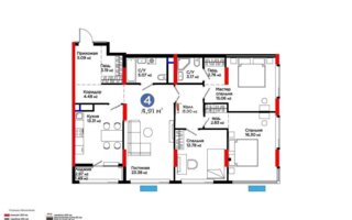 Продажа 4-комнатной квартиры, 114.91 м² - Продажа четырехкомнатных квартир в р-не Нура Астаны
