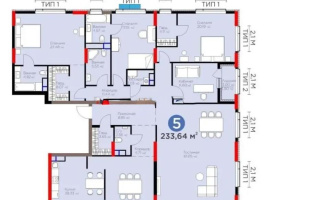 Продажа 5-комнатной квартиры, 234 м² - Продажа пятикомнатных и более квартир от собственников в Астане