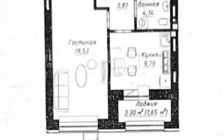 Продажа 1-комнатной квартиры, 38.88 м²