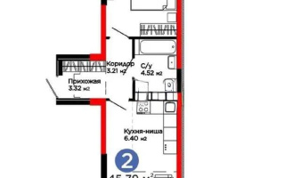 Продажа 2-комнатной квартиры, 45.79 м² - Продажа двухкомнатных квартир в монолитном доме в Алматы